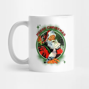 Vintage Merry Christmas Santa Tee for Pigeon Lovers Mug